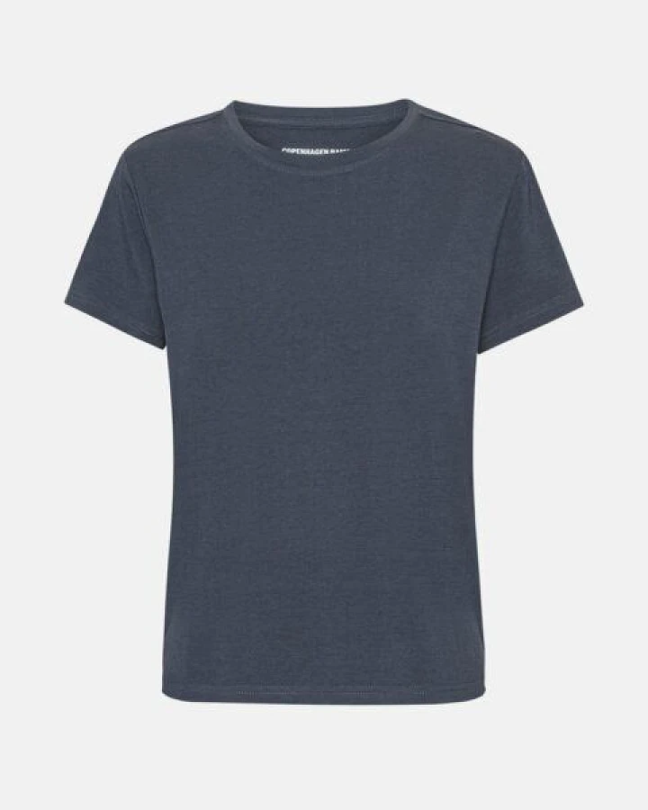 Copenhagen Bamboo Dunkelgraues Kurzarm-T-Shirt aus Bambus