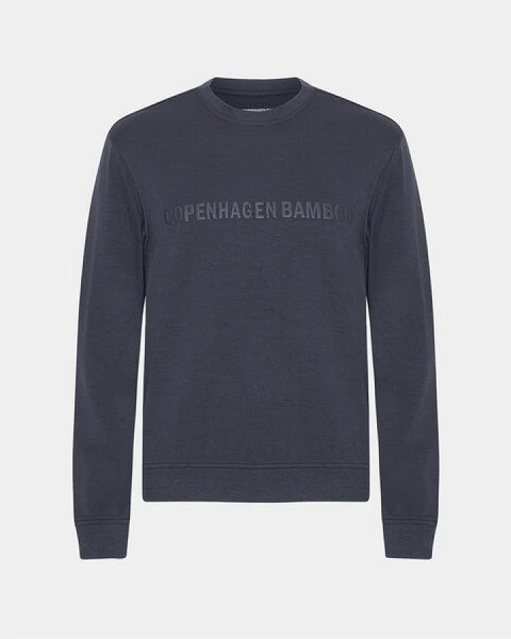 Copenhagen Bamboo Dunkelgraues Sweatshirt aus Bambus mit Logo