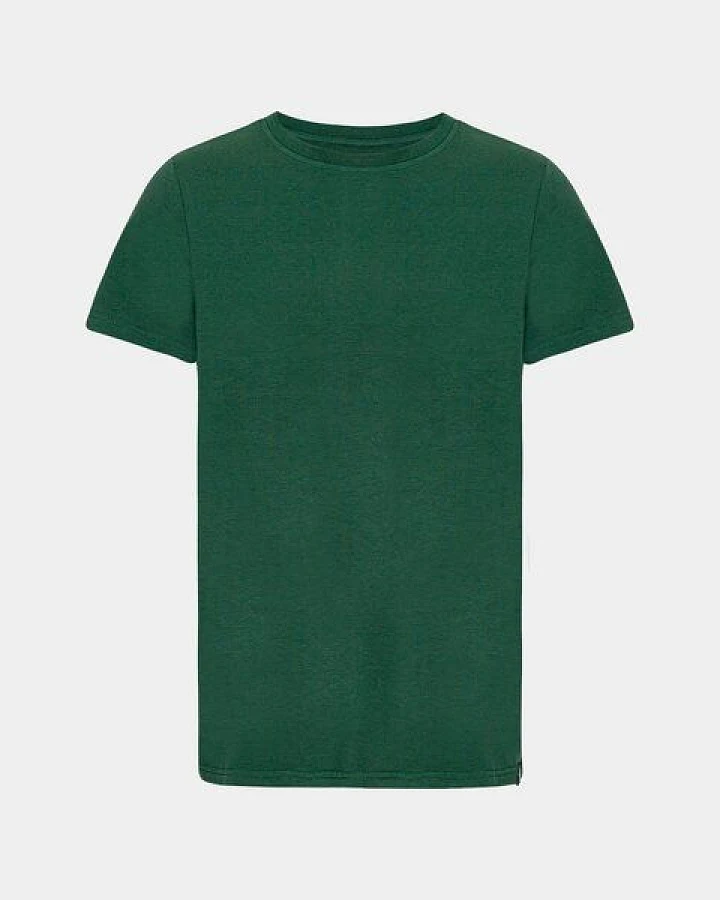 Copenhagen Bamboo Grünes Bambus-T-Shirt mit Rundhalsausschnitt