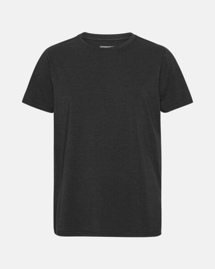 Copenhagen Bamboo Schwarzes Bambus-T-Shirt mit Rundhalsausschnitt