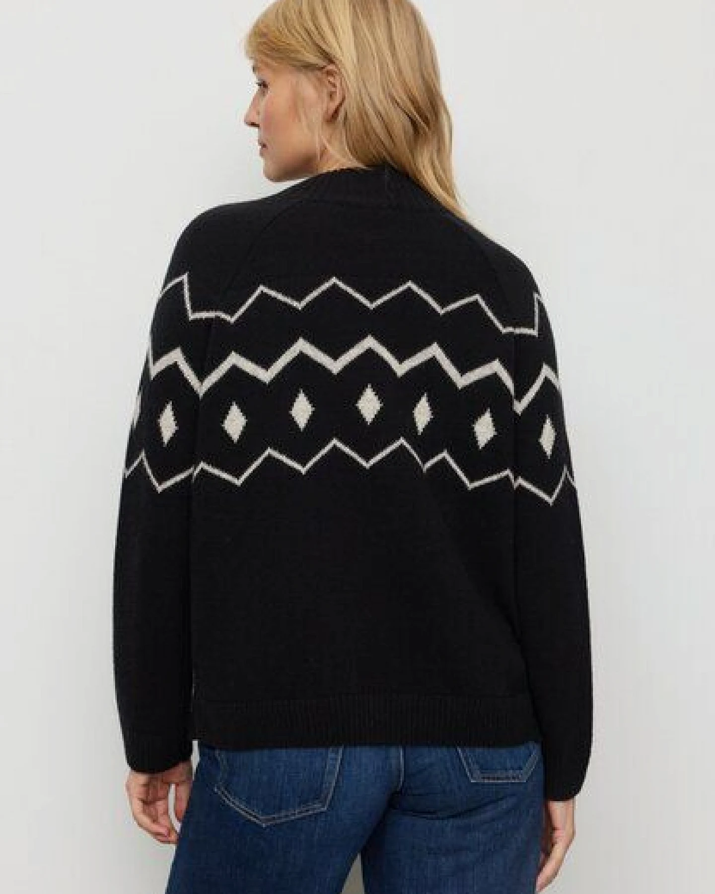 Damen Strickpullover aus Wolle und Baumwolle - SNOWDROP - recolution – Ansicht 4