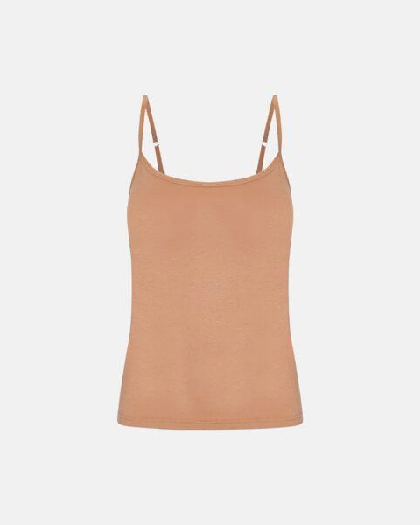 Copenhagen Bamboo 2 Tan Bambus Tops mit dünnen Trägern – Ansicht 2