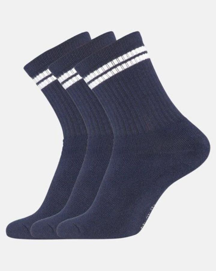 Copenhagen Bamboo 3 Paar marineblaue Tennissocken aus Bambus