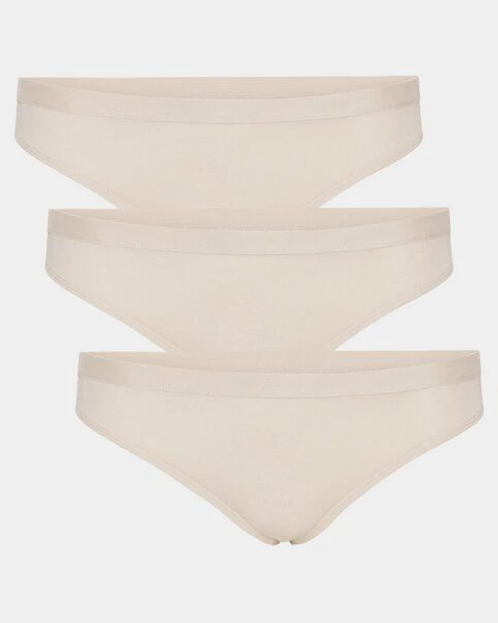 Copenhagen Bamboo 3 Stück cremefarbene Bambus-Tanga-Slips