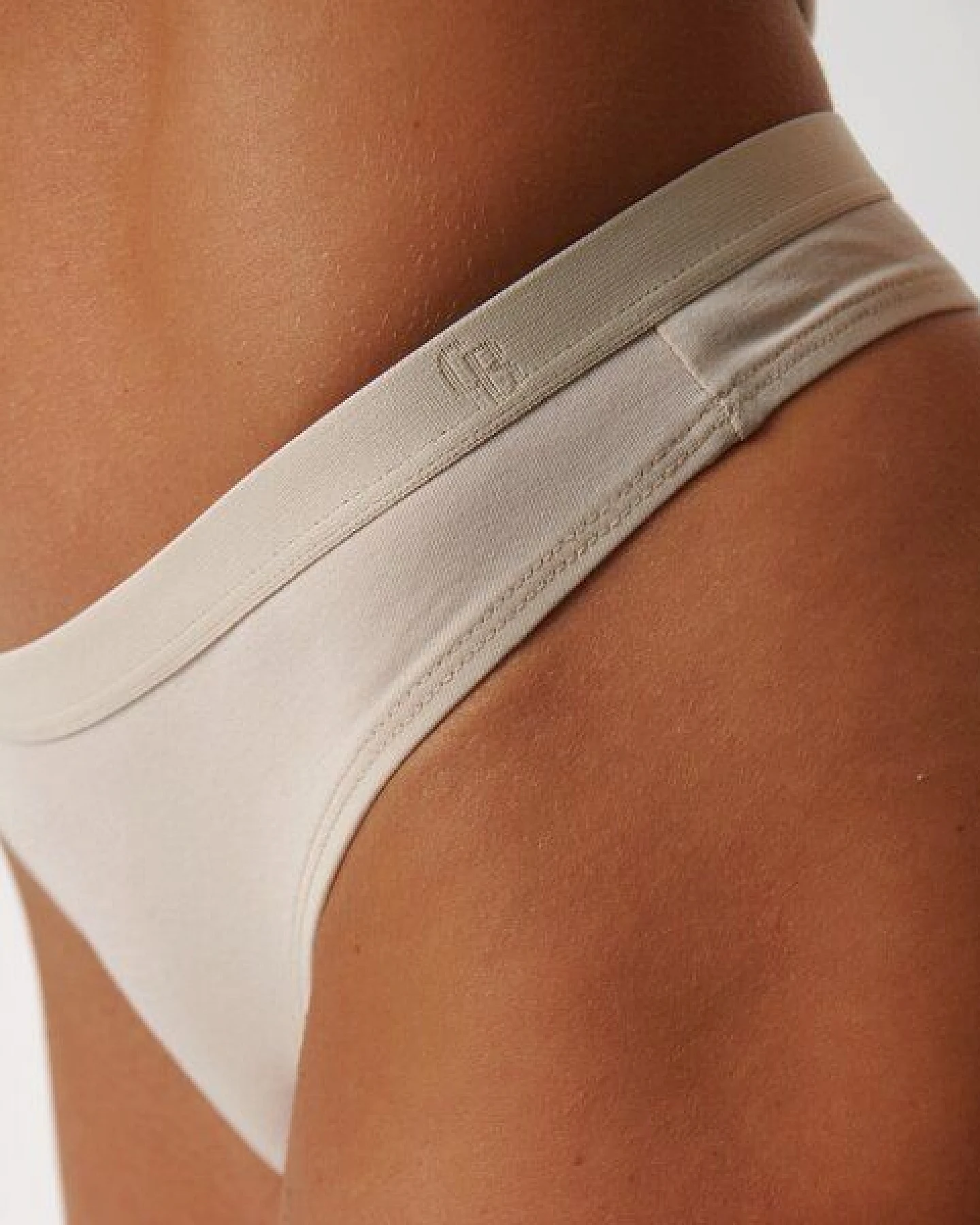 Copenhagen Bamboo 3 Stück cremefarbene Bambus-Tanga-Slips – Ansicht 4