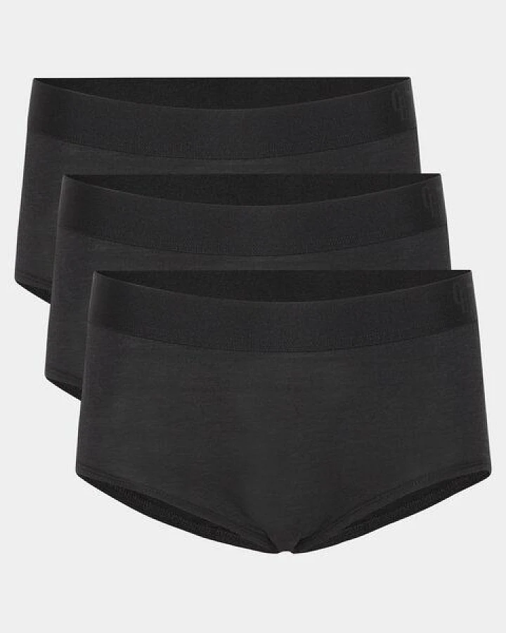 Copenhagen Bamboo 3 schwarze Bambus-Hipster-Slips