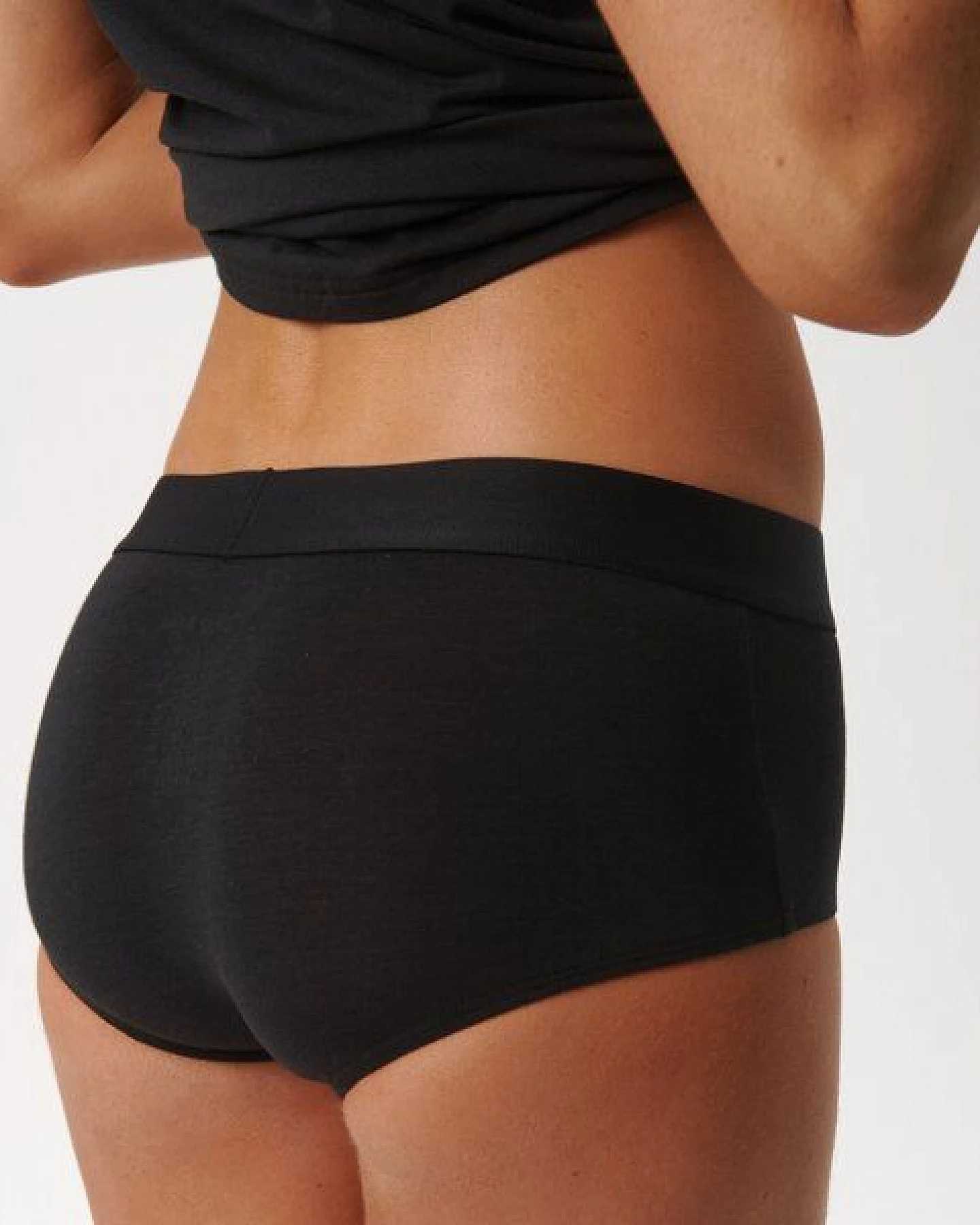Copenhagen Bamboo 3 schwarze Bambus-Hipster-Slips – Ansicht 3