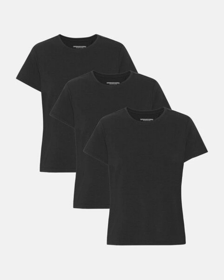 Copenhagen Bamboo 3er-Pack schwarzes Bambus-T-Shirt