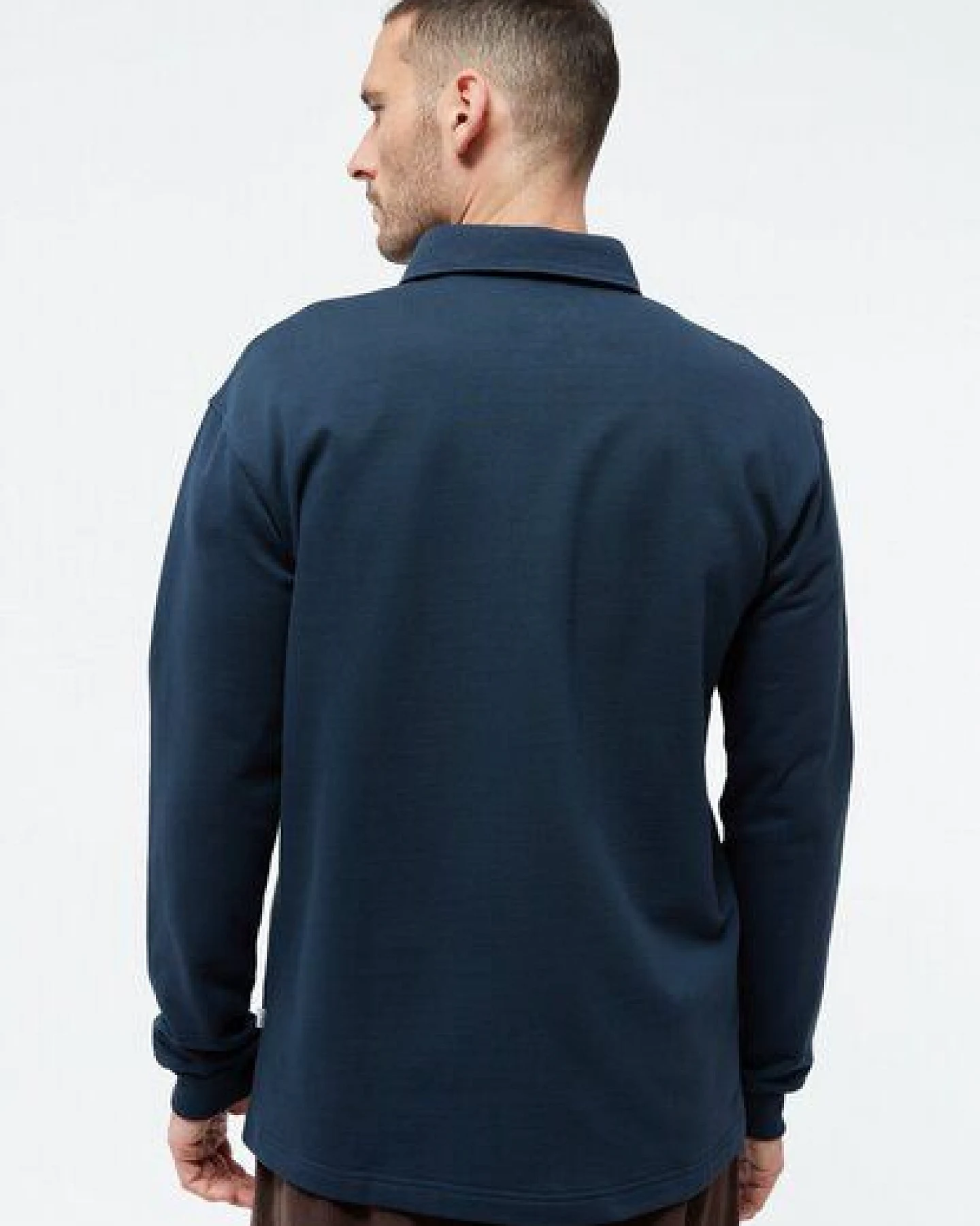 Givn Berlin Sweater GBHANNES aus Bio-Baumwolle mit Kragen und Knopfleiste – Ansicht 3
