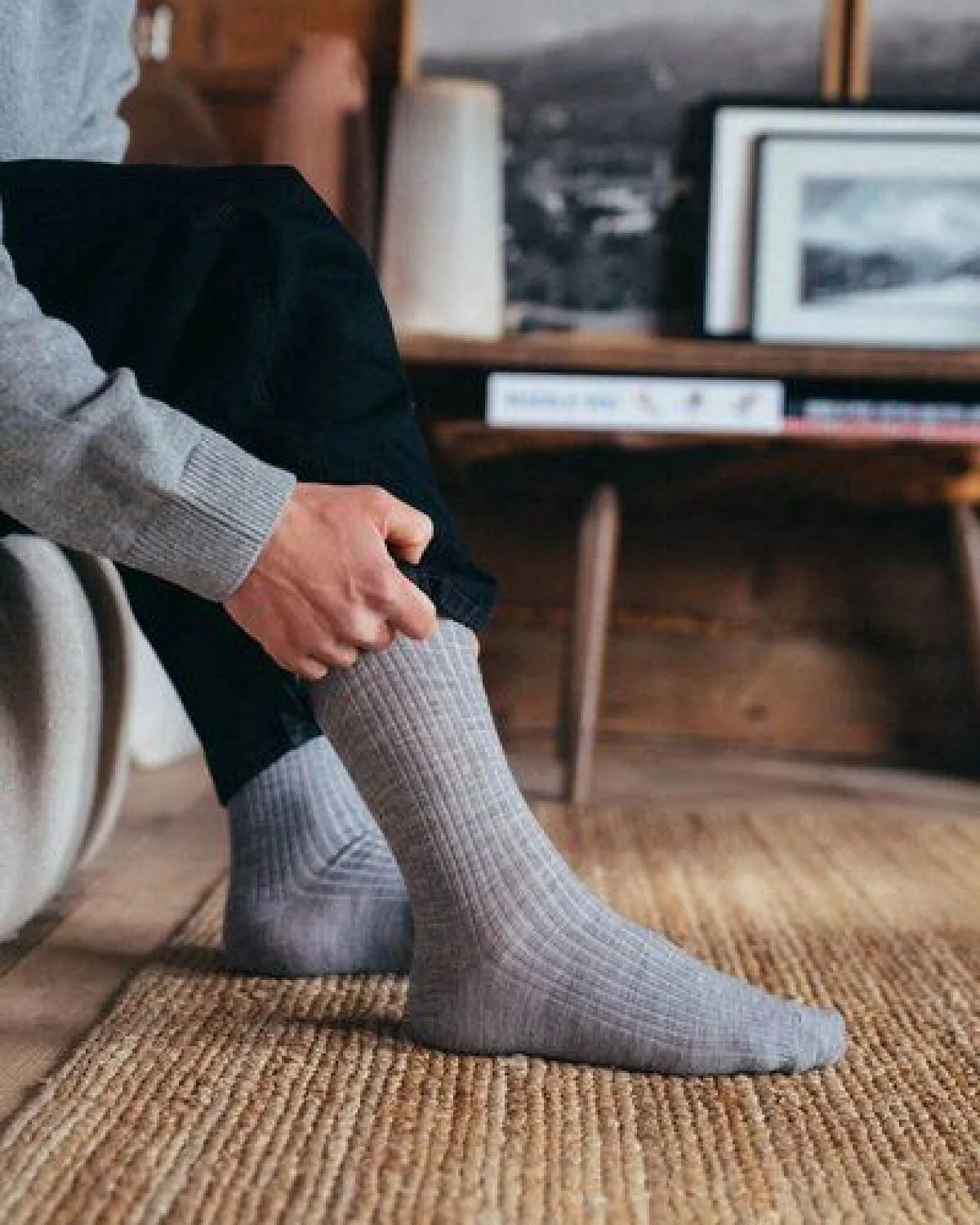 Kopyto NORKI RWS – Gerippte Merino-Socken aus RWS-Merinowolle – zeitlos – Ansicht 4