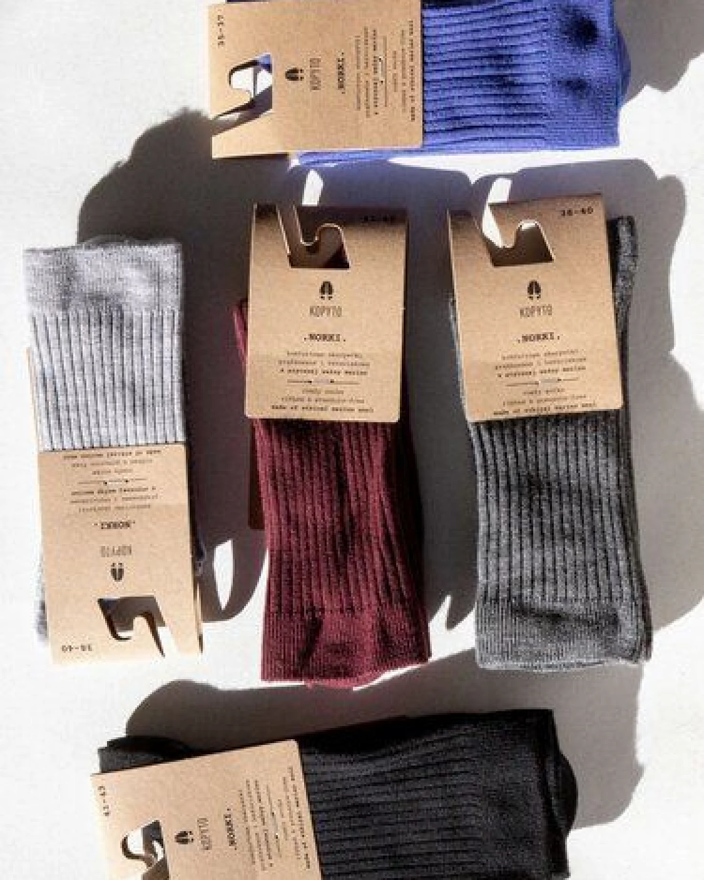 Kopyto NORKI RWS – Gerippte Merino-Socken aus RWS-Merinowolle – zeitlos – Ansicht 3