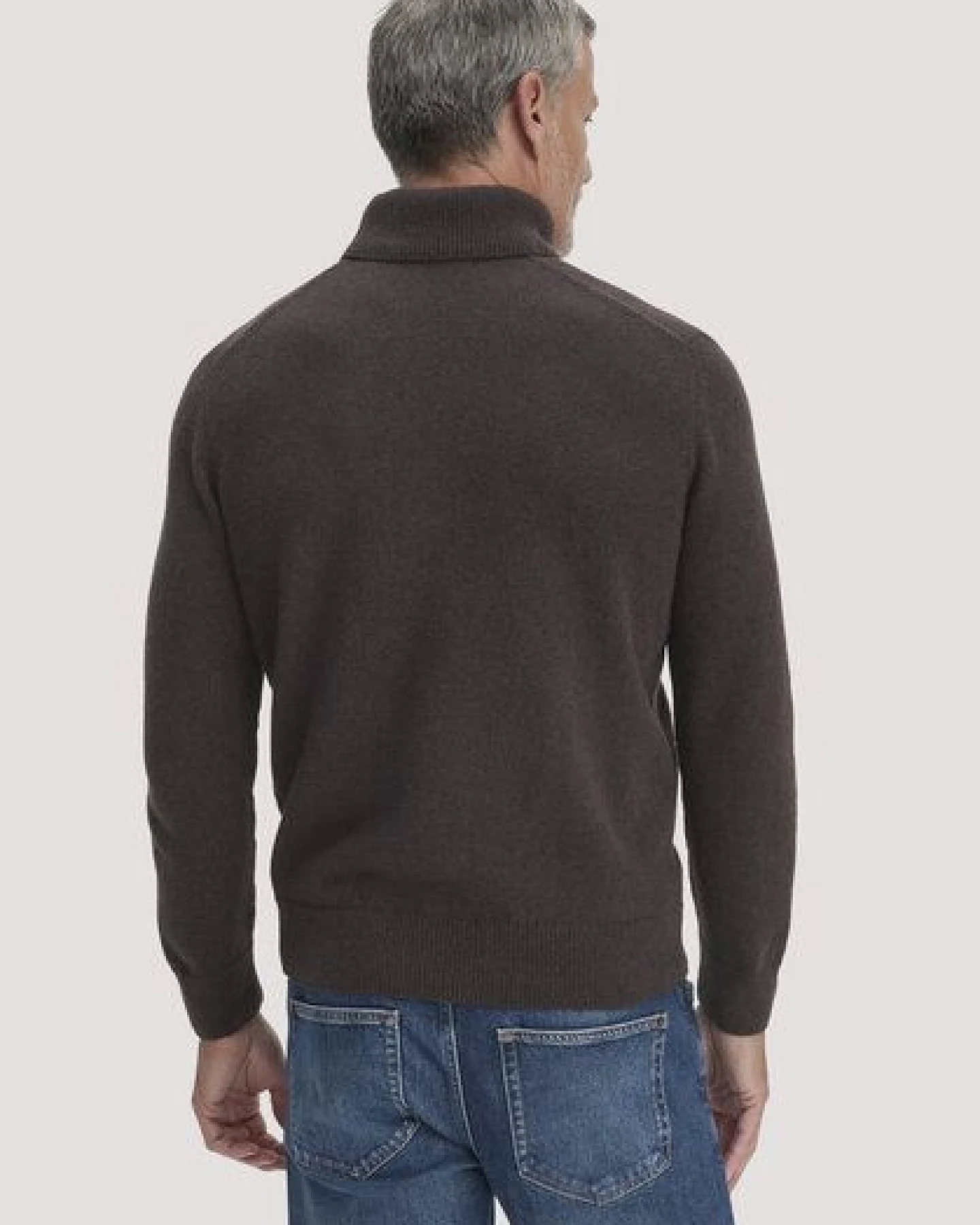 hessnatur Rollkragen-Pullover Regular aus Bio-Merinowolle und Bio-Baumwolle – Ansicht 2