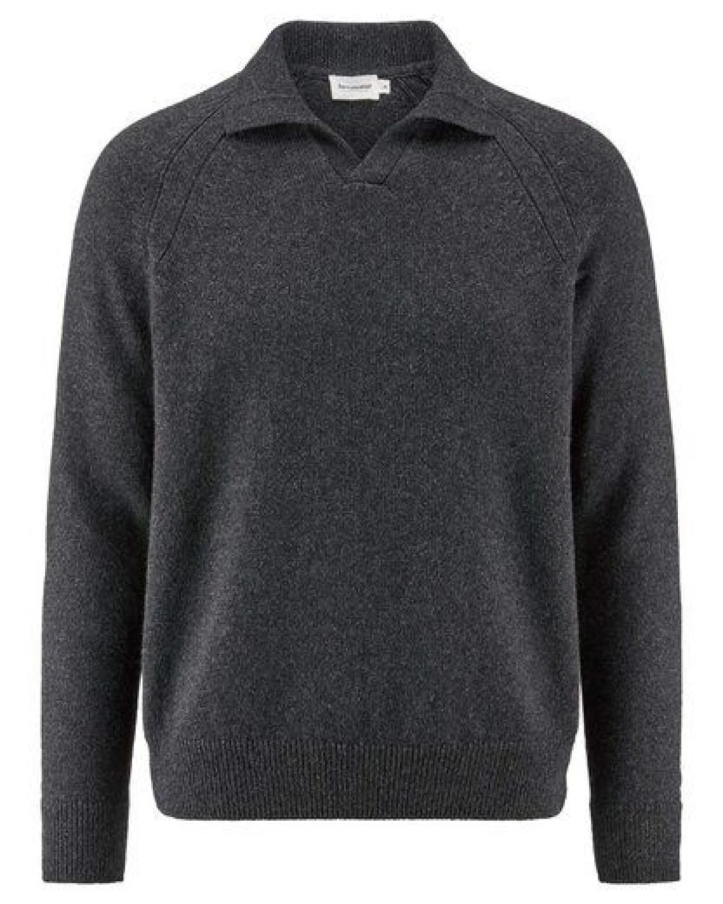 hessnatur Strick Polo Regular aus Bio-Merinowolle mit Bio-Baumwolle – Ansicht 3