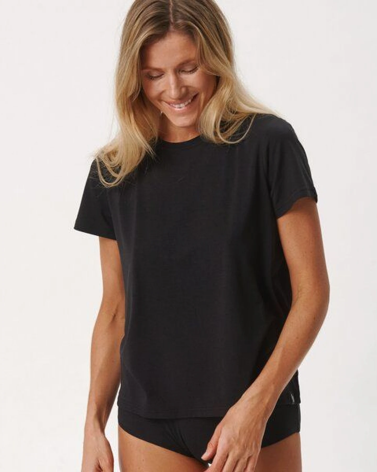 Copenhagen Bamboo 3er-Pack schwarzes Bambus-T-Shirt – Ansicht 4