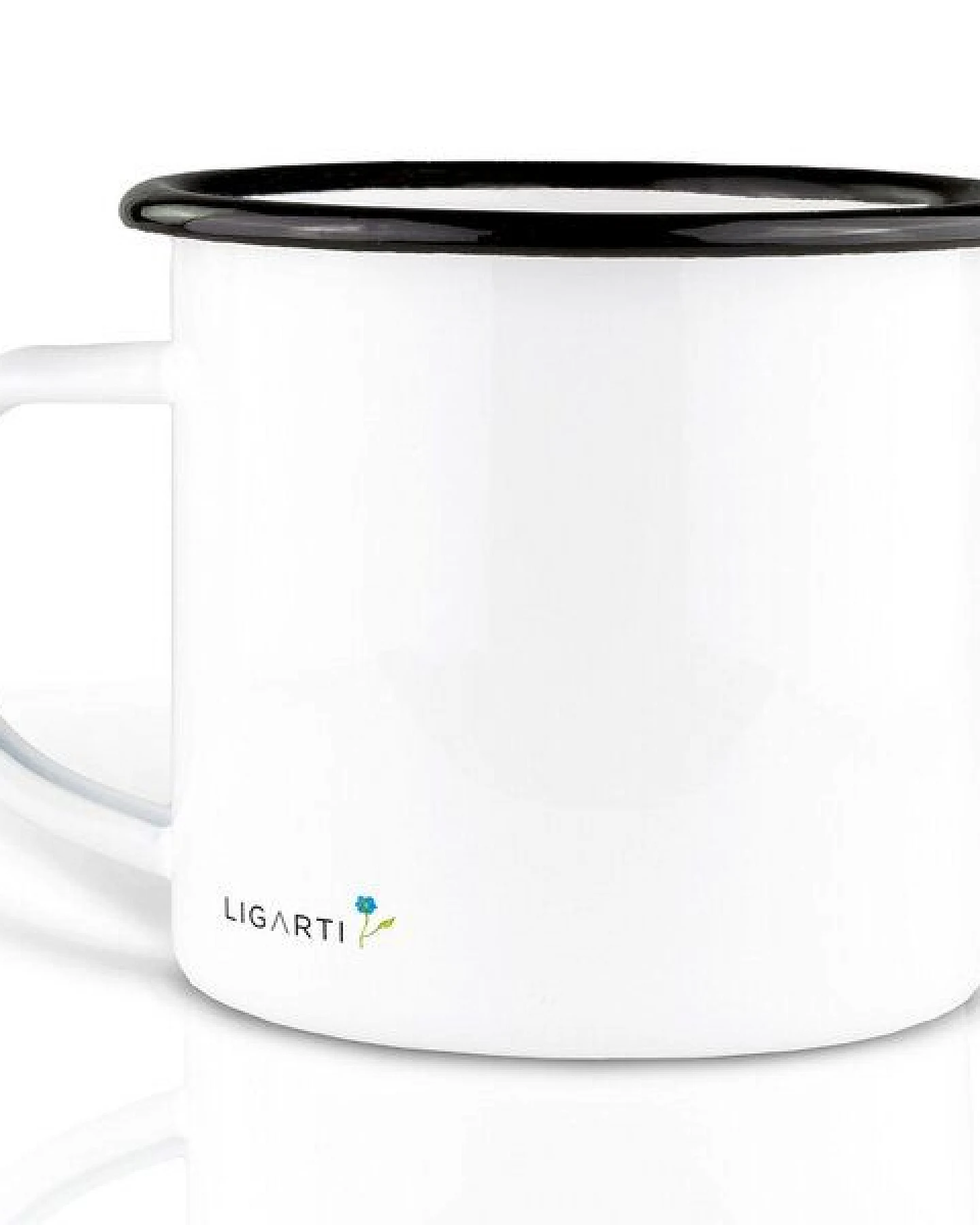 Emaille Tasse – Claudette – LIGARTI Tiermanufaktur – Ansicht 2