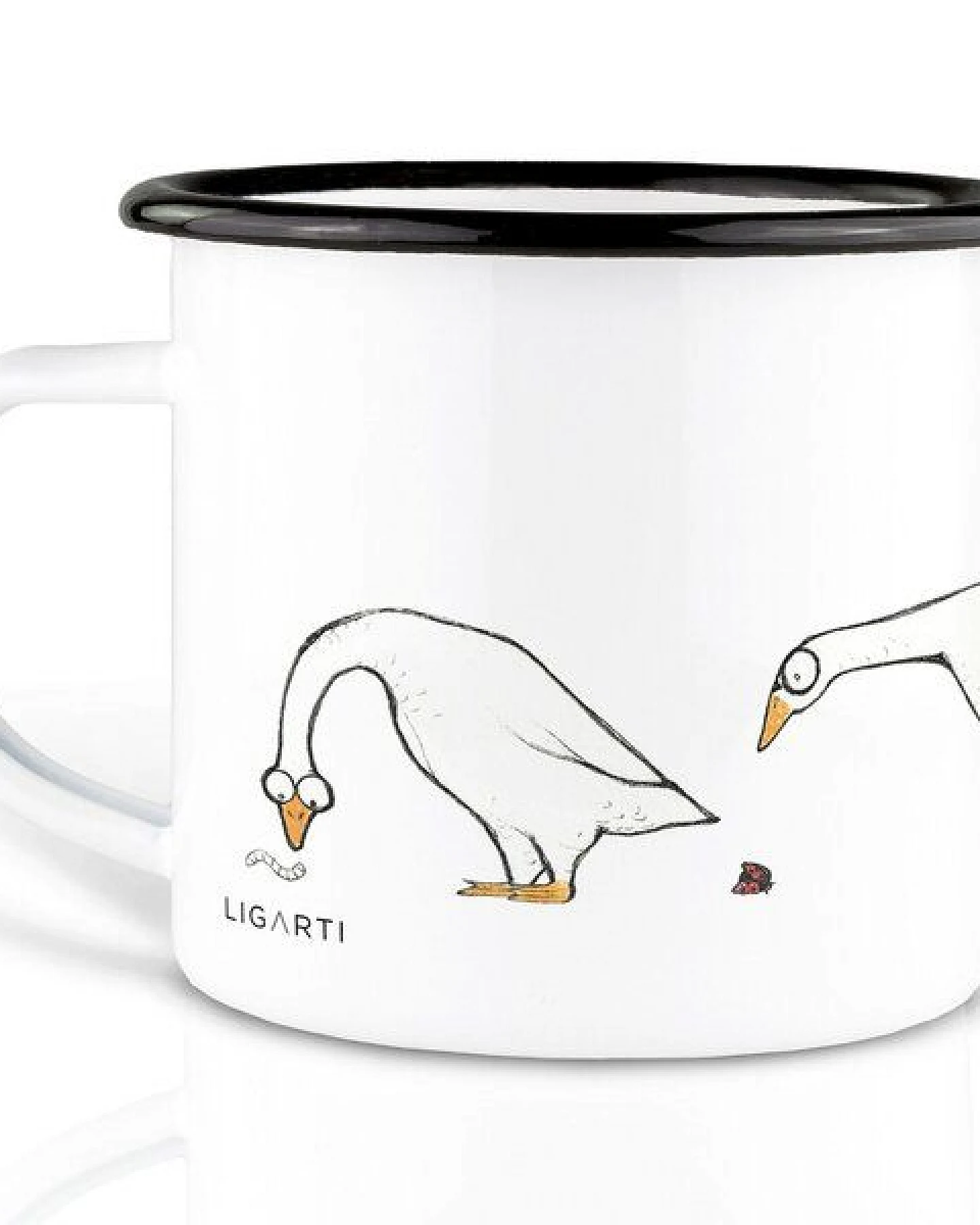 Emaille Tasse – Insektenstudie – LIGARTI Tiermanufaktur – Ansicht 2