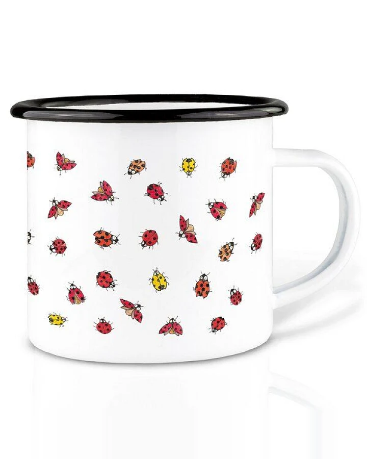 Emaille Tasse – Marienkäfer – LIGARTI Tiermanufaktur