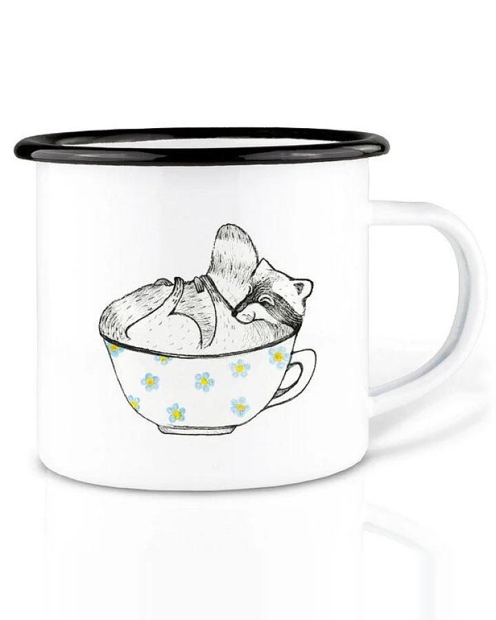 Emaille Tasse – Wildbärentee – LIGARTI Tiermanufaktur
