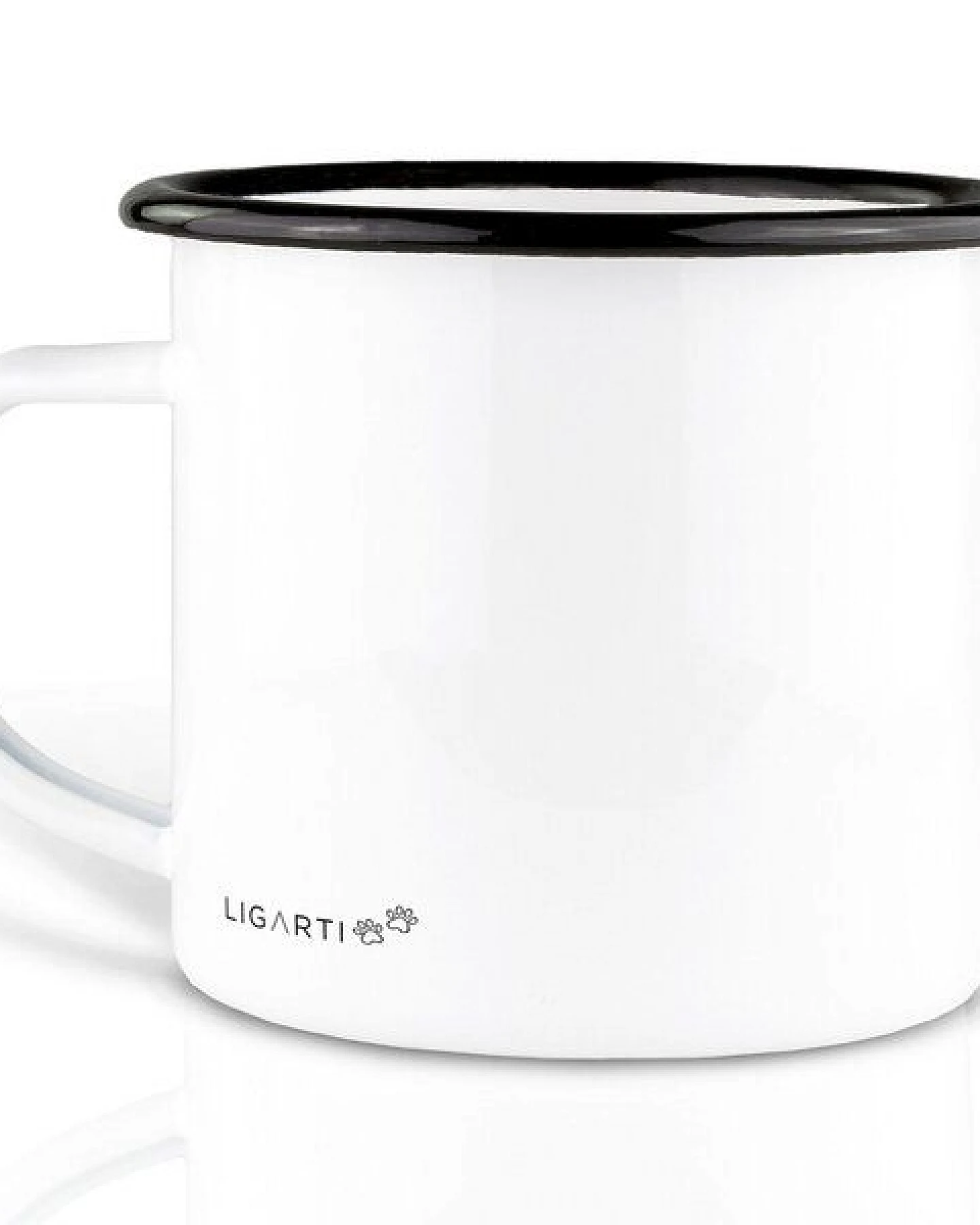 Emaille Tasse – Wüstenfuchs – LIGARTI Tiermanufaktur – Ansicht 2