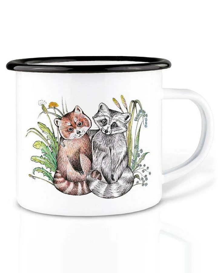 Emaille Tasse – Bärenfreunde – LIGARTI Tiermanufaktur