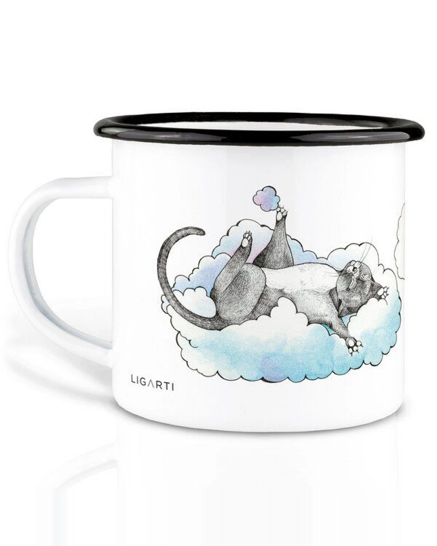 Emaille Tasse – Hettie & Friends – LIGARTI Tiermanufaktur – Ansicht 2
