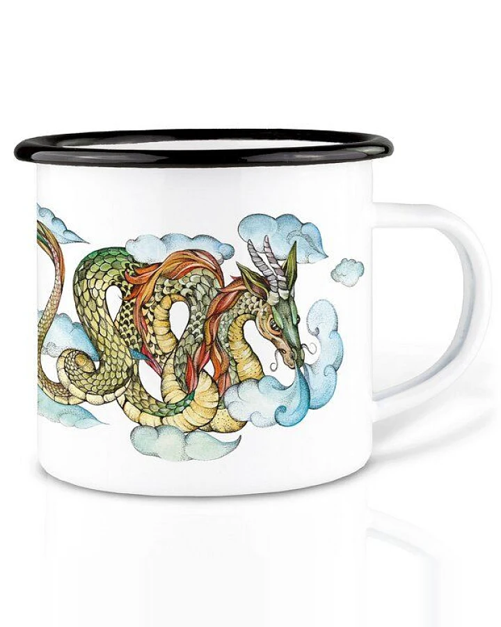 Emaille Tasse – Wolkendrache – LIGARTI Tiermanufaktur