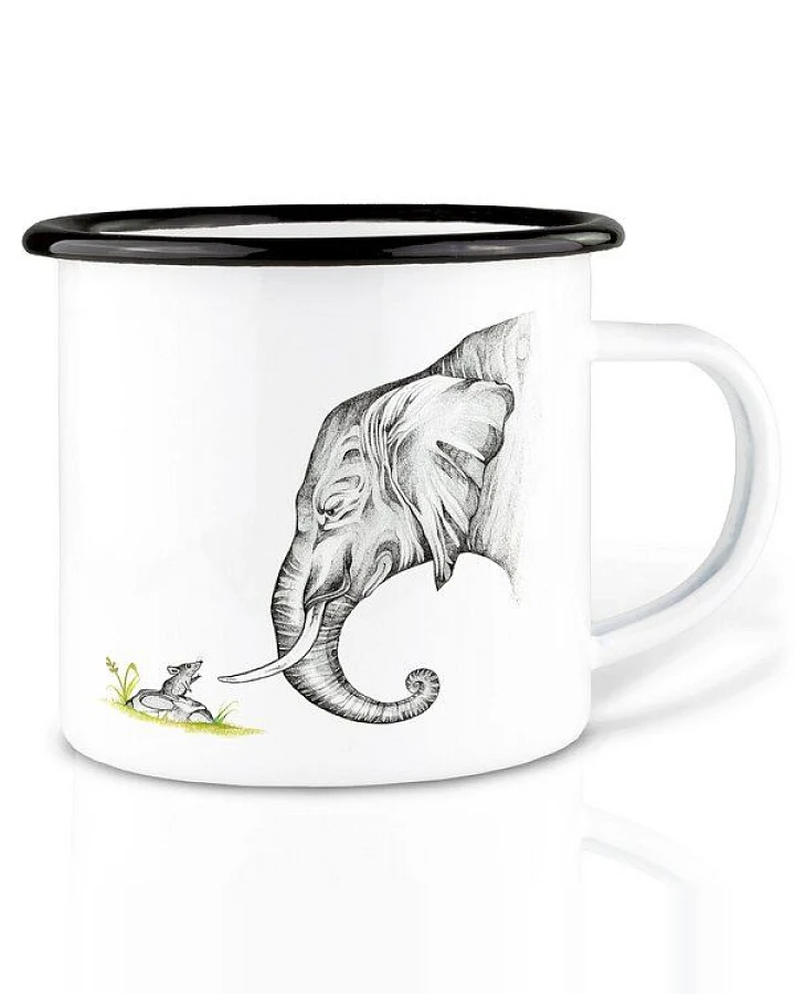 Emaille Tasse – Zutrauen – LIGARTI Tiermanufaktur