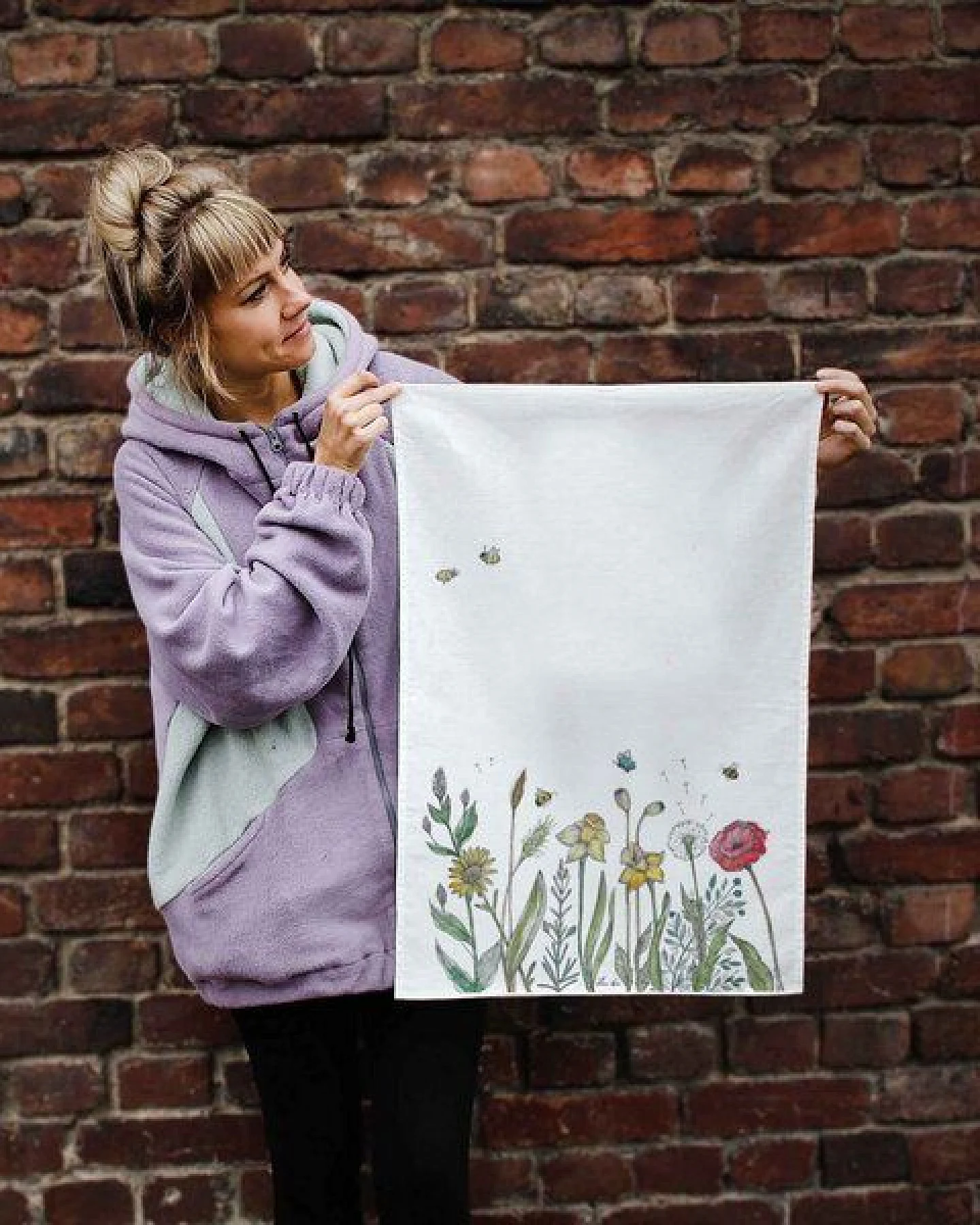 Geschirrtuch – Blumenwiese – LIGARTI Tiermanufaktur – Ansicht 3