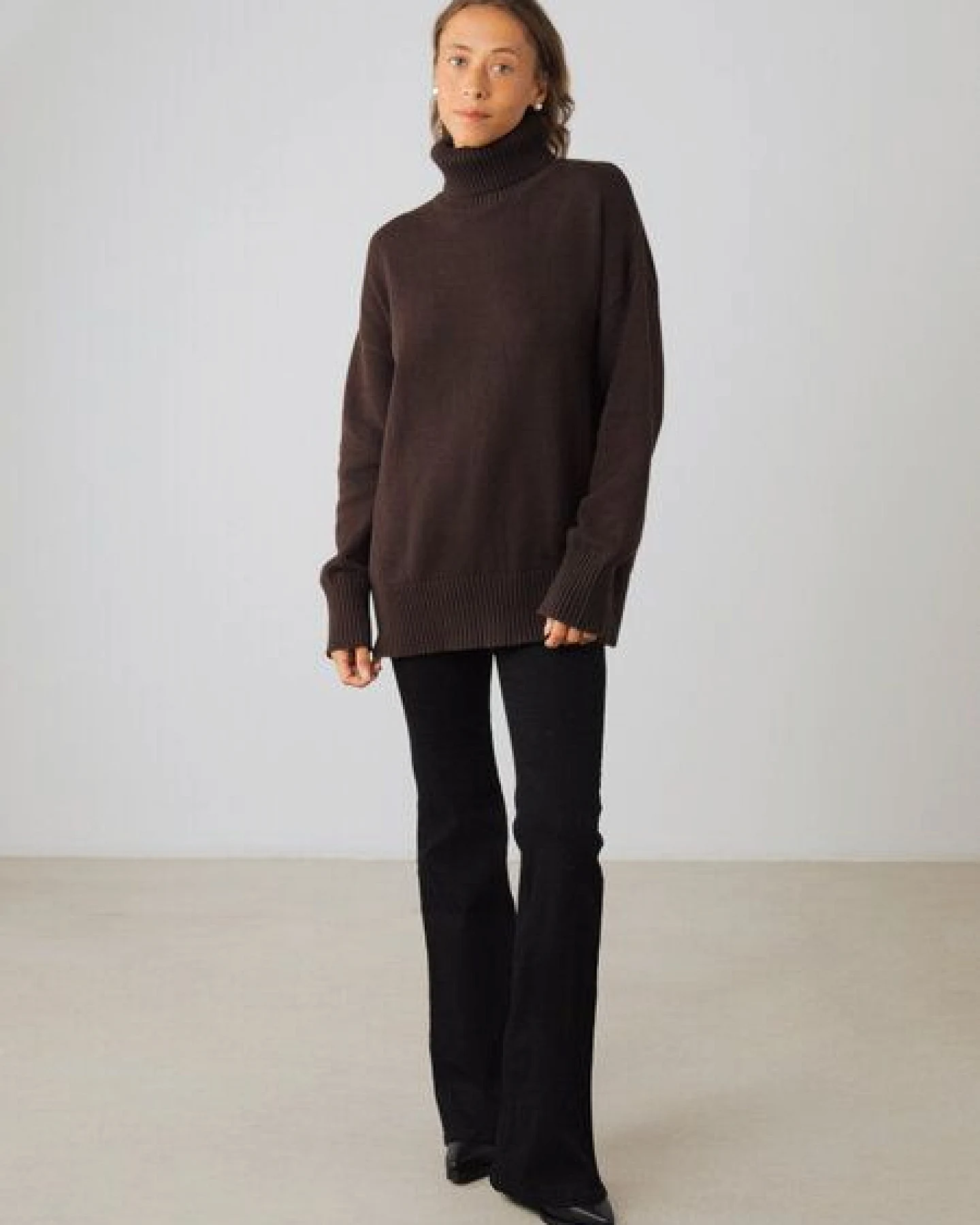 Honest Basics Damen Chunky Rollkragenpullover aus 100% Bio-Baumwolle – Ansicht 2
