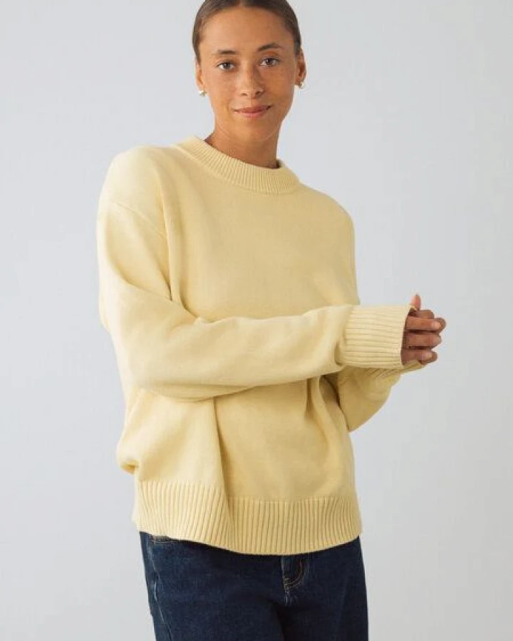 Honest Basics Damen Crew-Pullover aus 100% Bio-Baumwolle