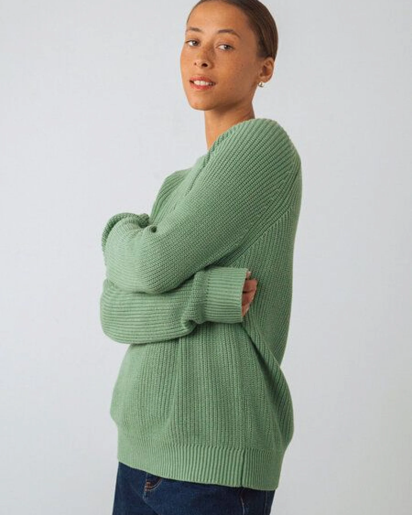 Honest Basics Damen Strickpullover aus 100% Bio-Baumwolle – Ansicht 2