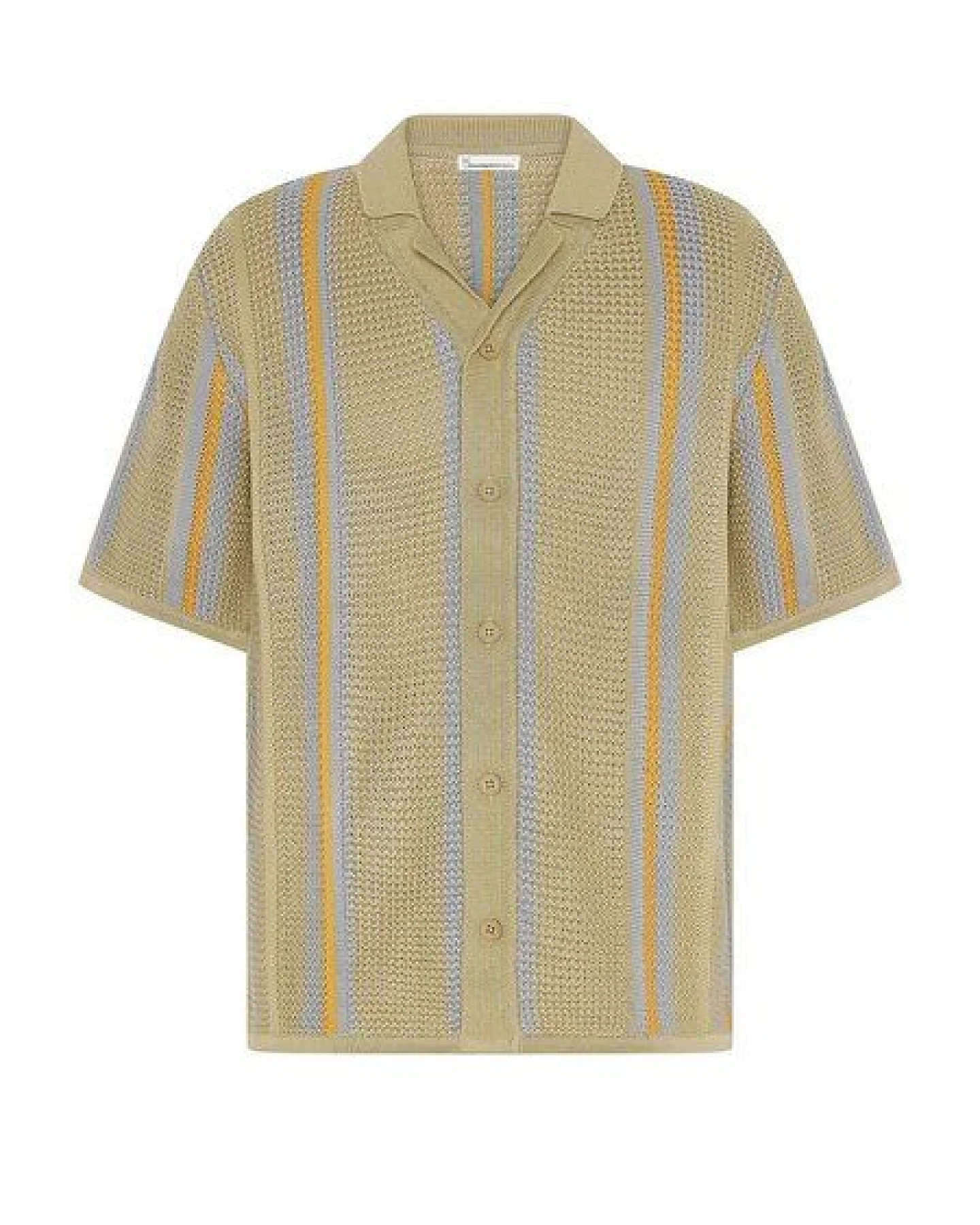 Knowledge Cotton Apparel Striped Knitted Shirt – Ansicht 3
