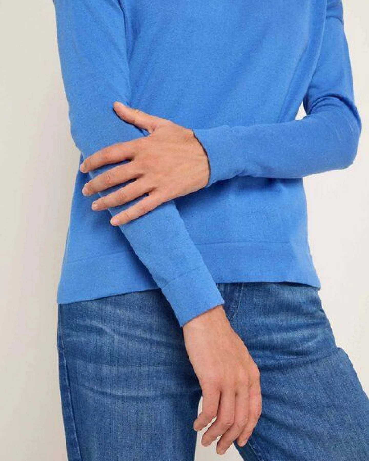 LANIUS U-Boot Pullover aus Bio-Baumwolle – Ansicht 3