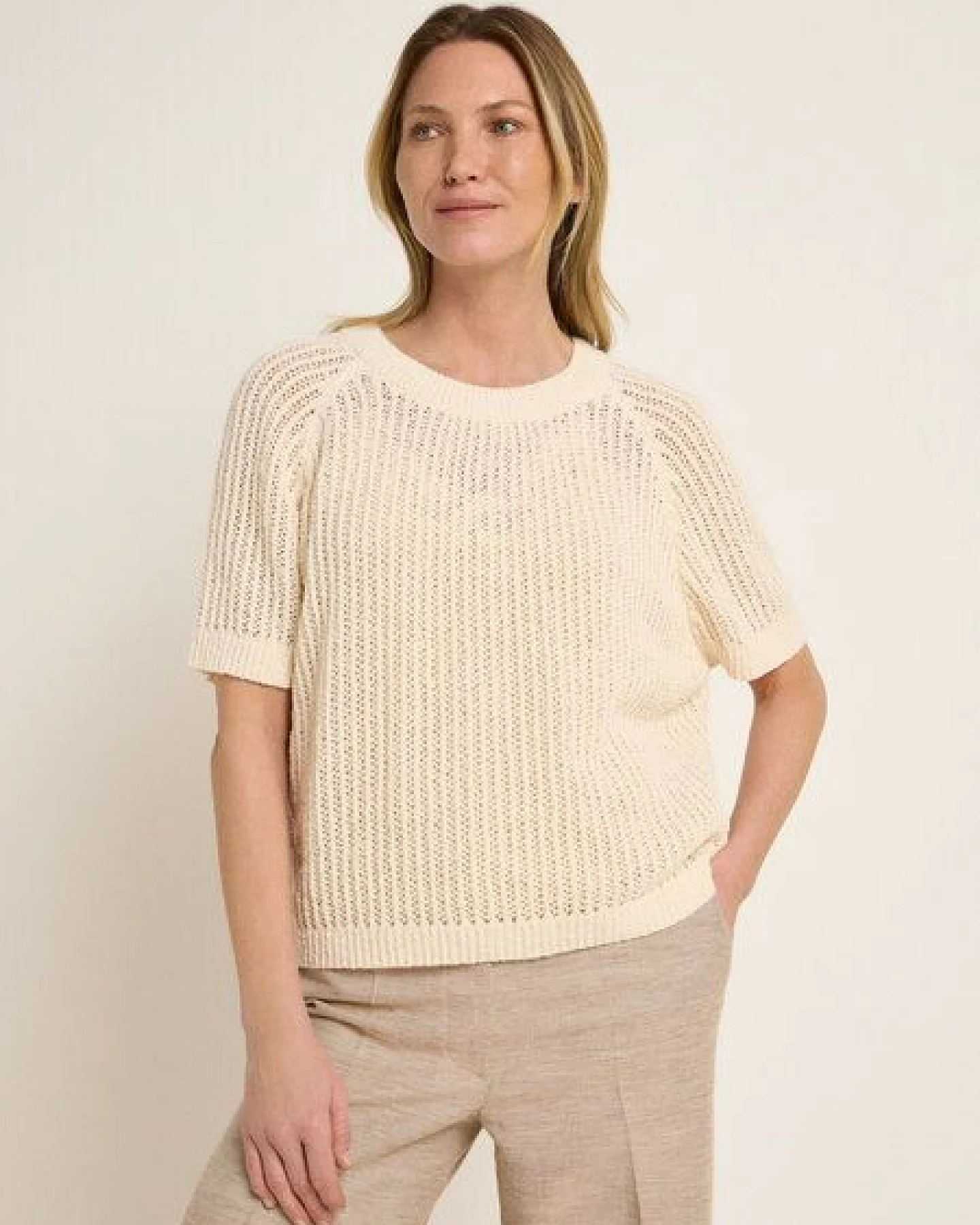 LANIUS Boucle Pullunder (GOTS) aus Bio-Baumwolle – Ansicht 2