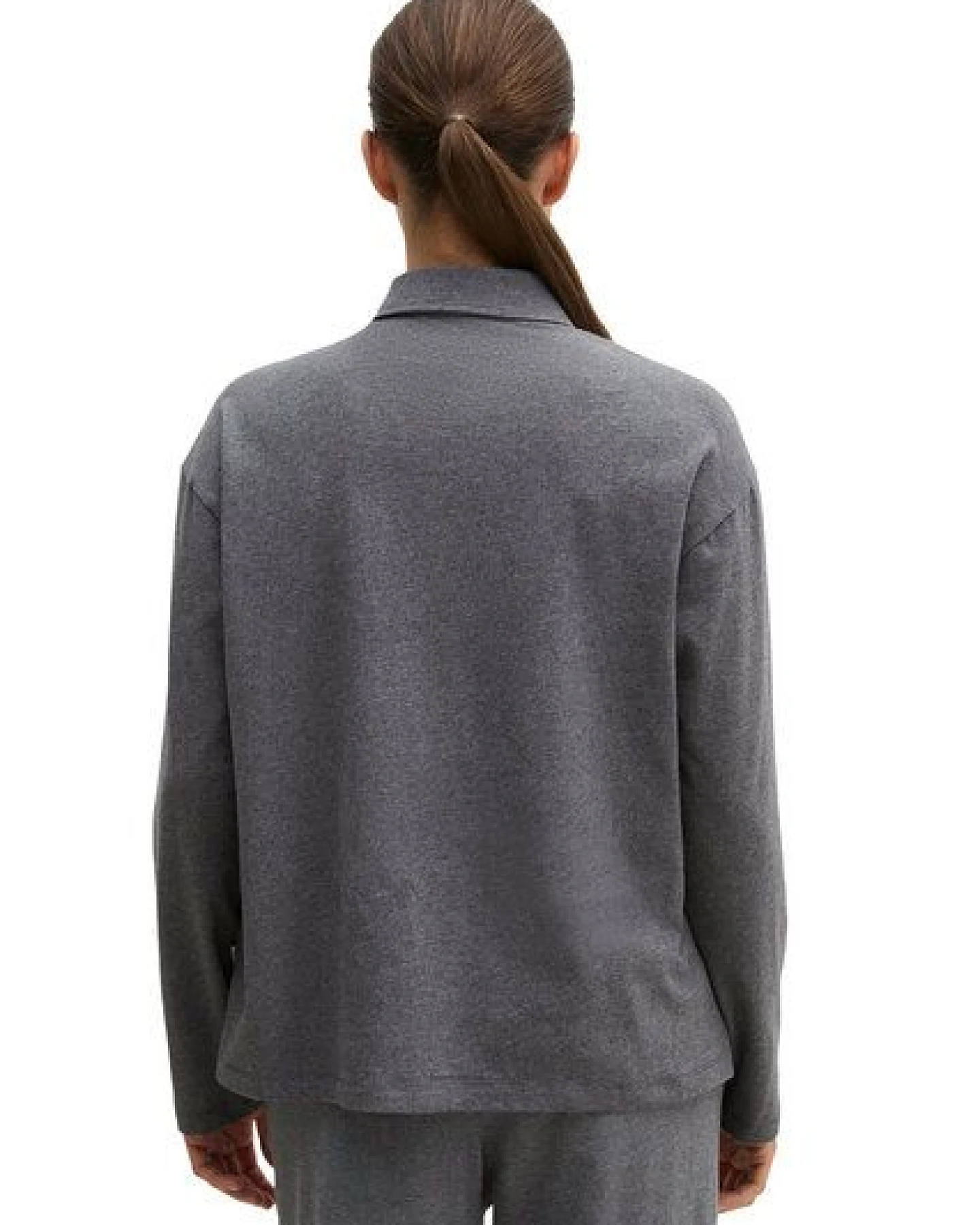 Marc O'Polo Lounge-Shirt Knopfleiste langarm – Ansicht 2
