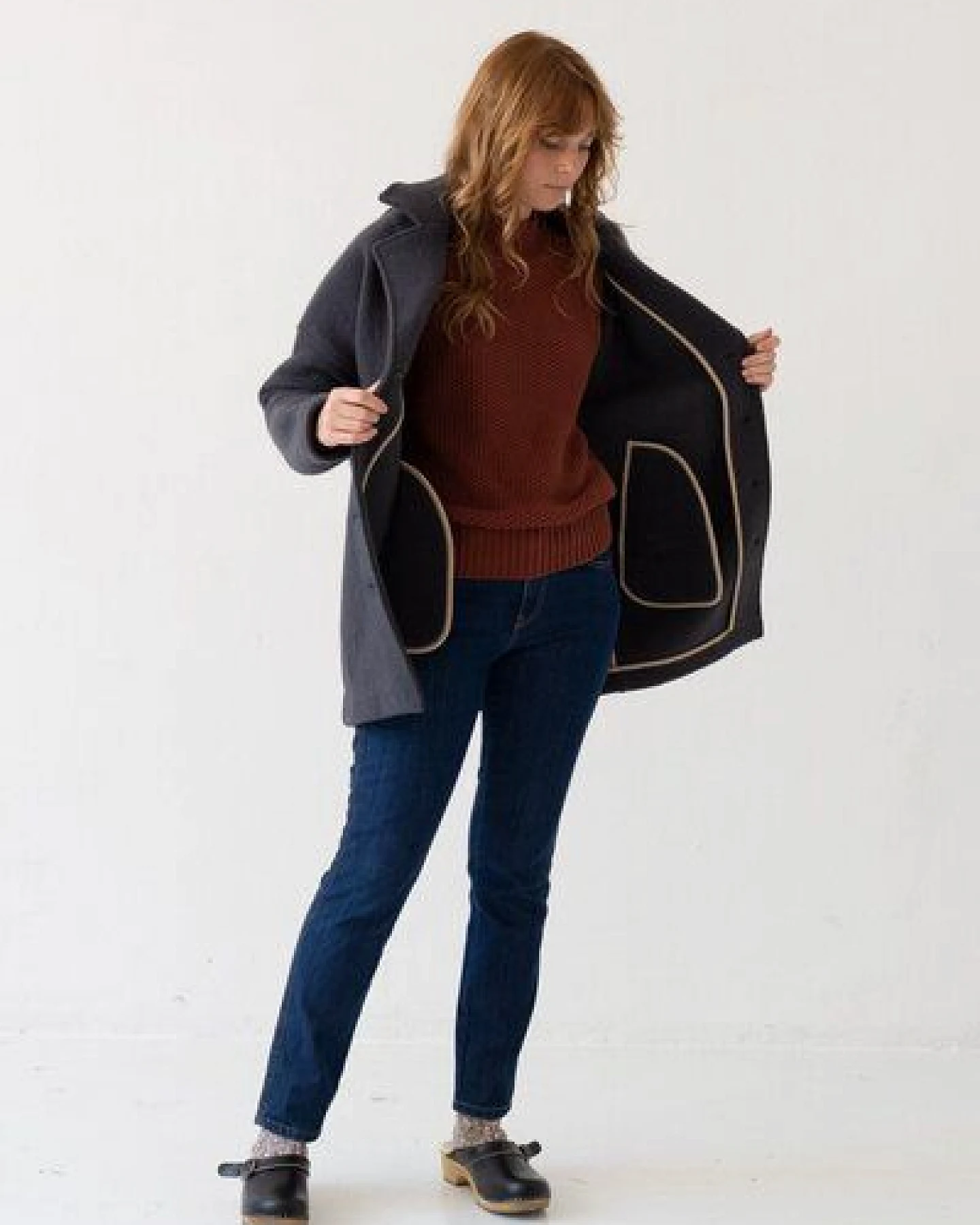 TIRALAHILACHA Tad Chunky Wool Coat – Ansicht 2