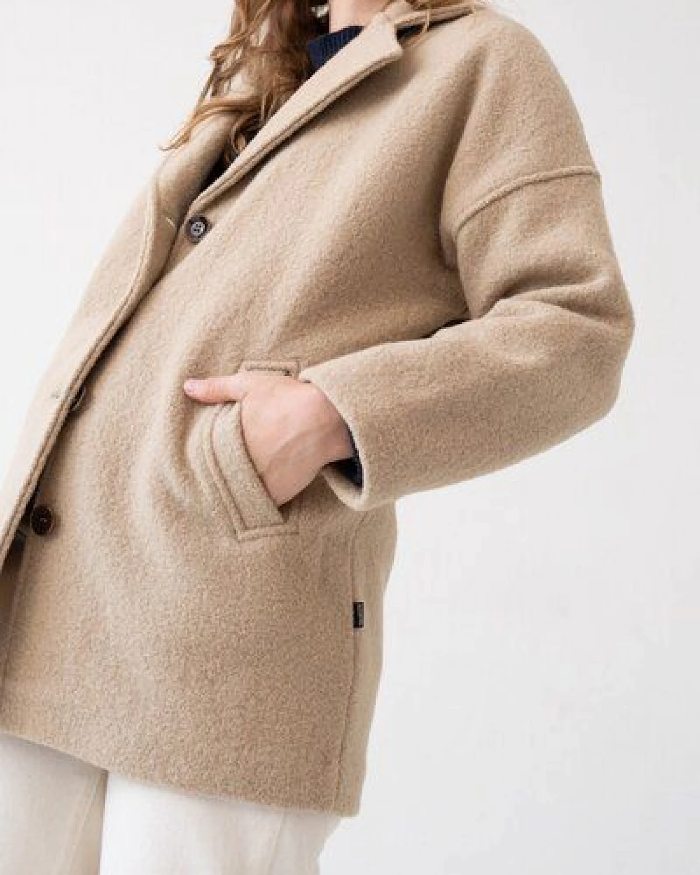 TIRALAHILACHA Tad Chunky Wool Coat – Ansicht 2