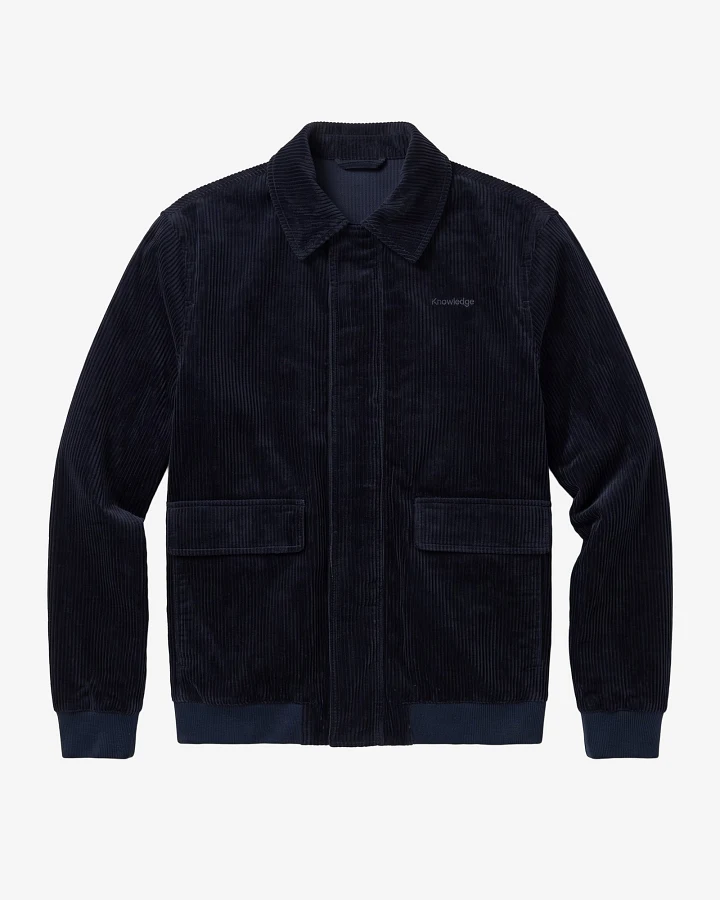 KnowledgeCotton Apparel Herren vegan Bomberjacke Corduroy Night Sky