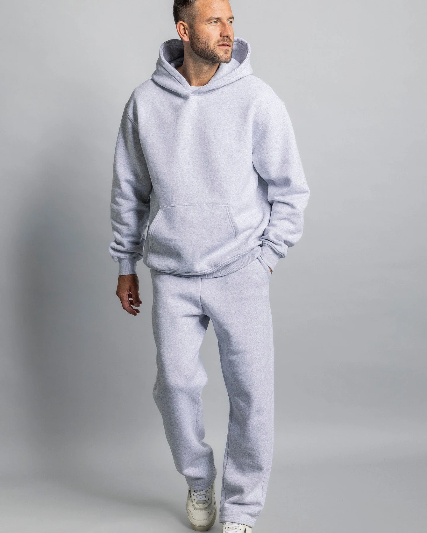 DIRTS Herren vegan Jogginghose Relaxed Grau Meliert – Ansicht 2