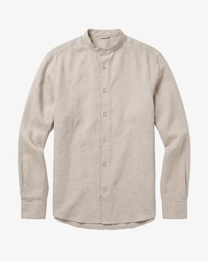 KnowledgeCotton Apparel Herren vegan Hemd Arch Regular Aus Flanell Hellgrau