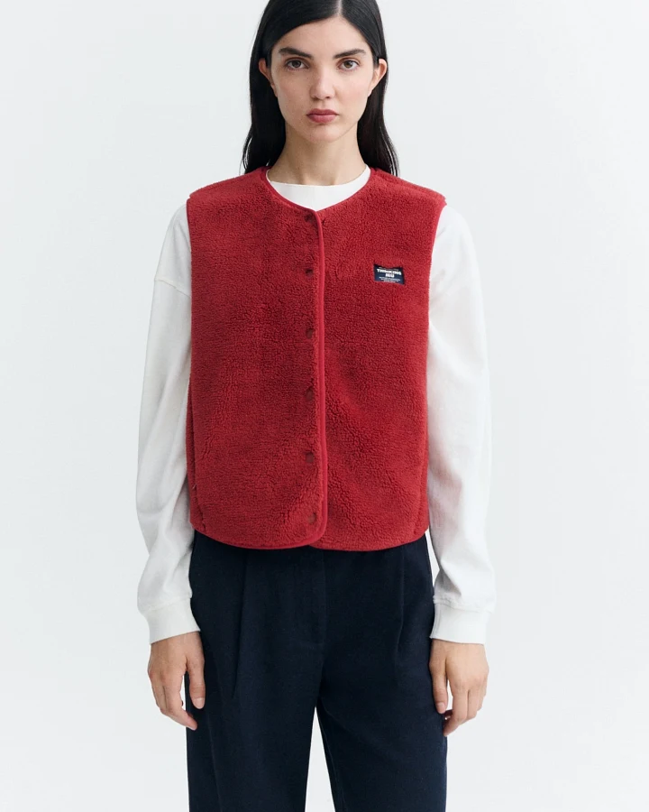 Thinking MU Damen vegan Weste Jay Red
