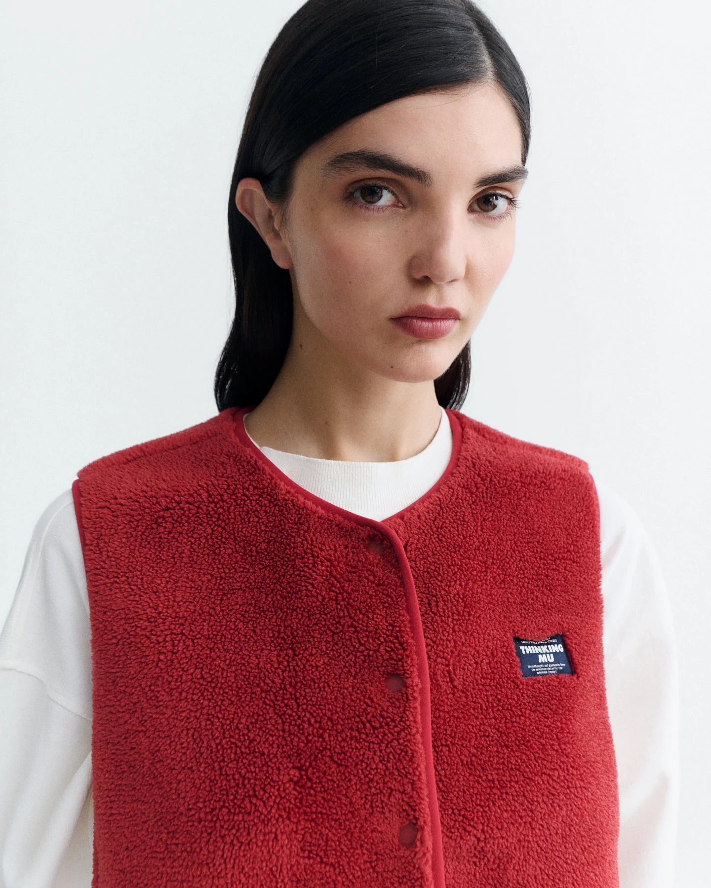 Thinking MU Damen vegan Weste Jay Red – Ansicht 2