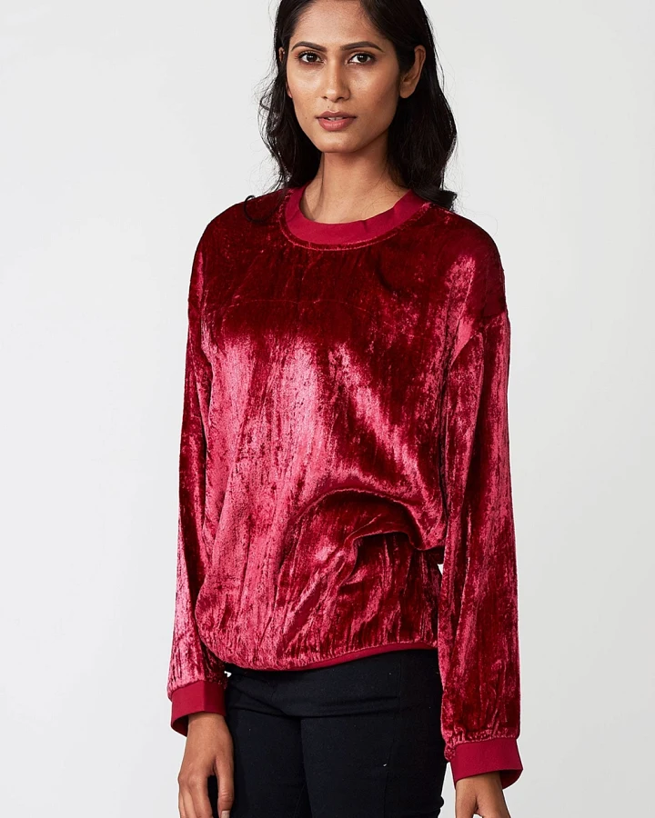 ?MAIMA Herren vegan Pullover Aminah Pompein Rot
