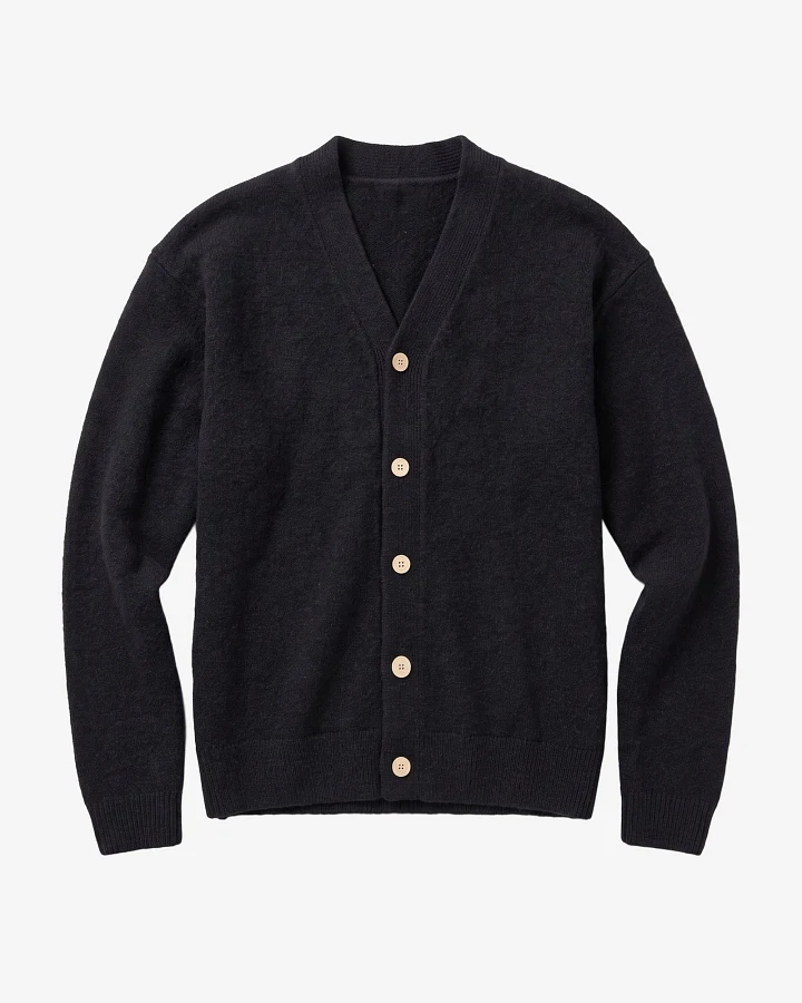 KnowledgeCotton Apparel Herren vegan Strickjacke Herren Aus Soufflé Garn Night Sky“