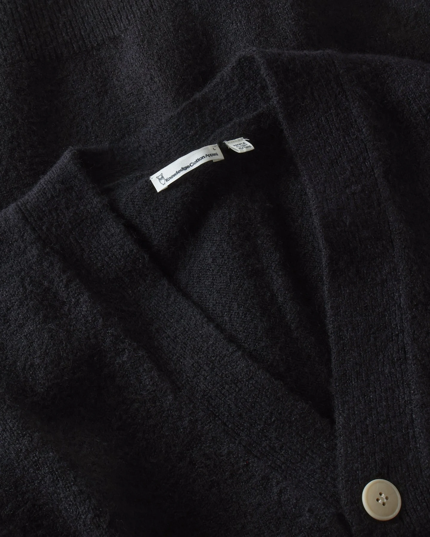 KnowledgeCotton Apparel Herren vegan Strickjacke Herren Aus Soufflé Garn Night Sky“ – Ansicht 2