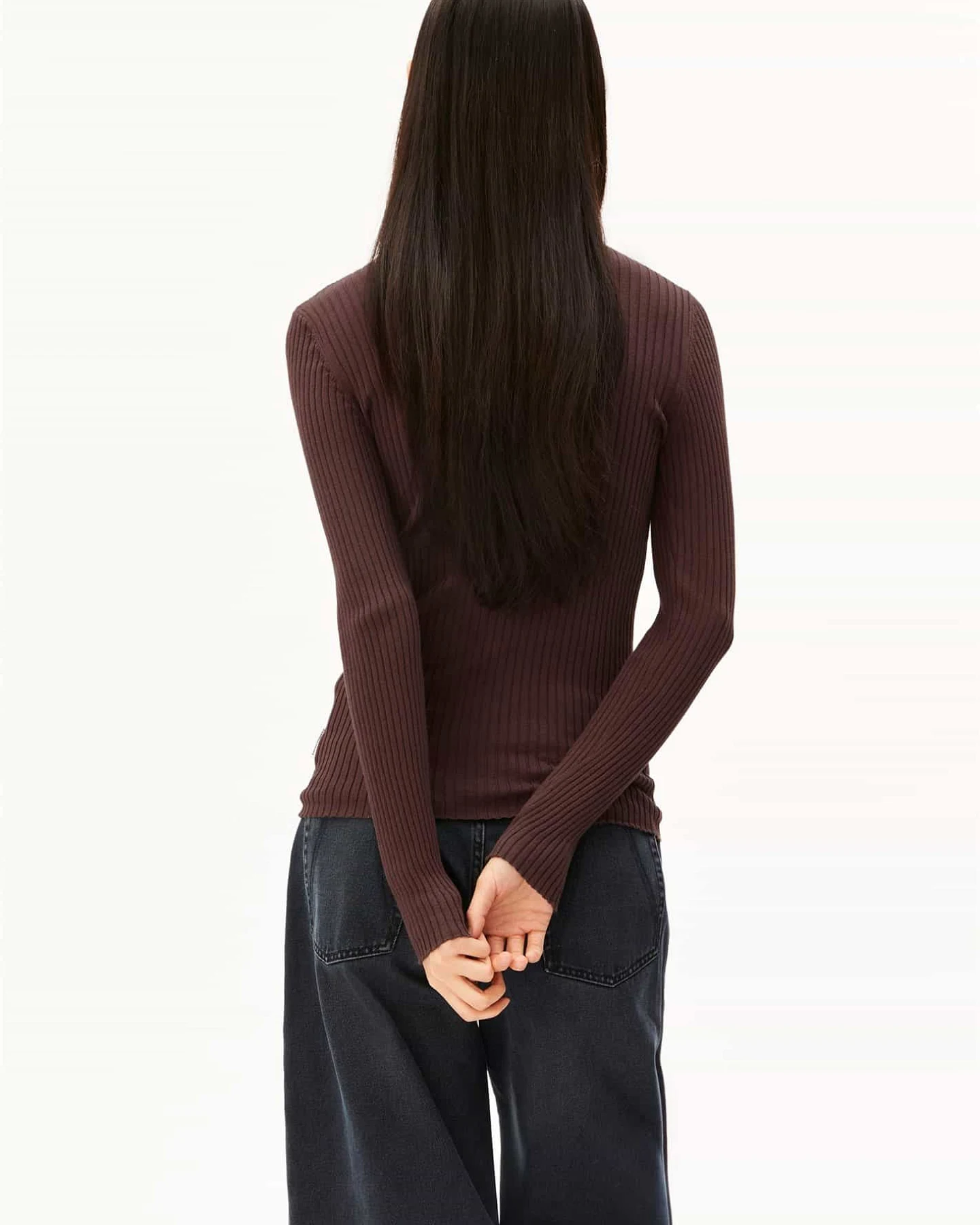ARMEDANGELS Damen vegan Oben Alaania Brown – Ansicht 2