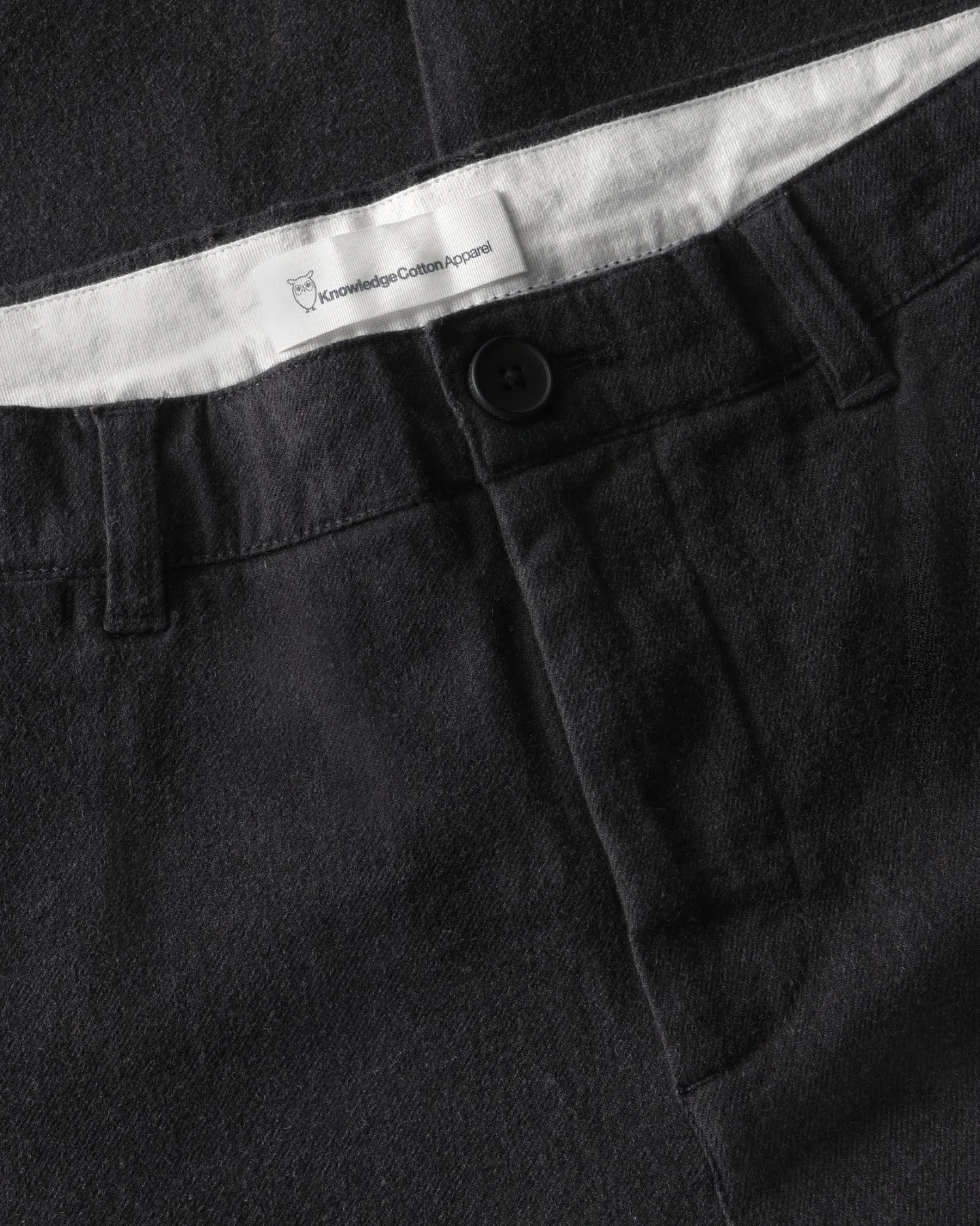 KnowledgeCotton Apparel Herren vegan Hose Chuck Regular Aus Flanell Farbe Chocolate Torte – Ansicht 2