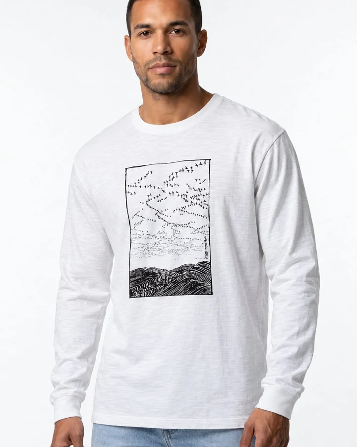 KOMODO Herren vegan T-Shirt Migration In Off-White