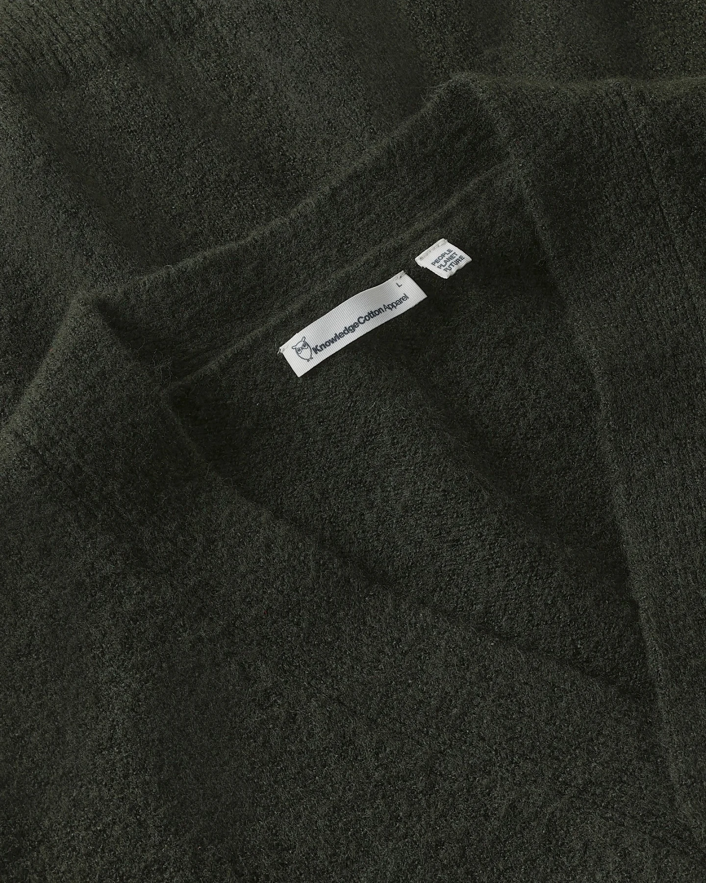 KnowledgeCotton Apparel Herren vegan Cardigan Soufflé Garn Forest Night – Ansicht 2