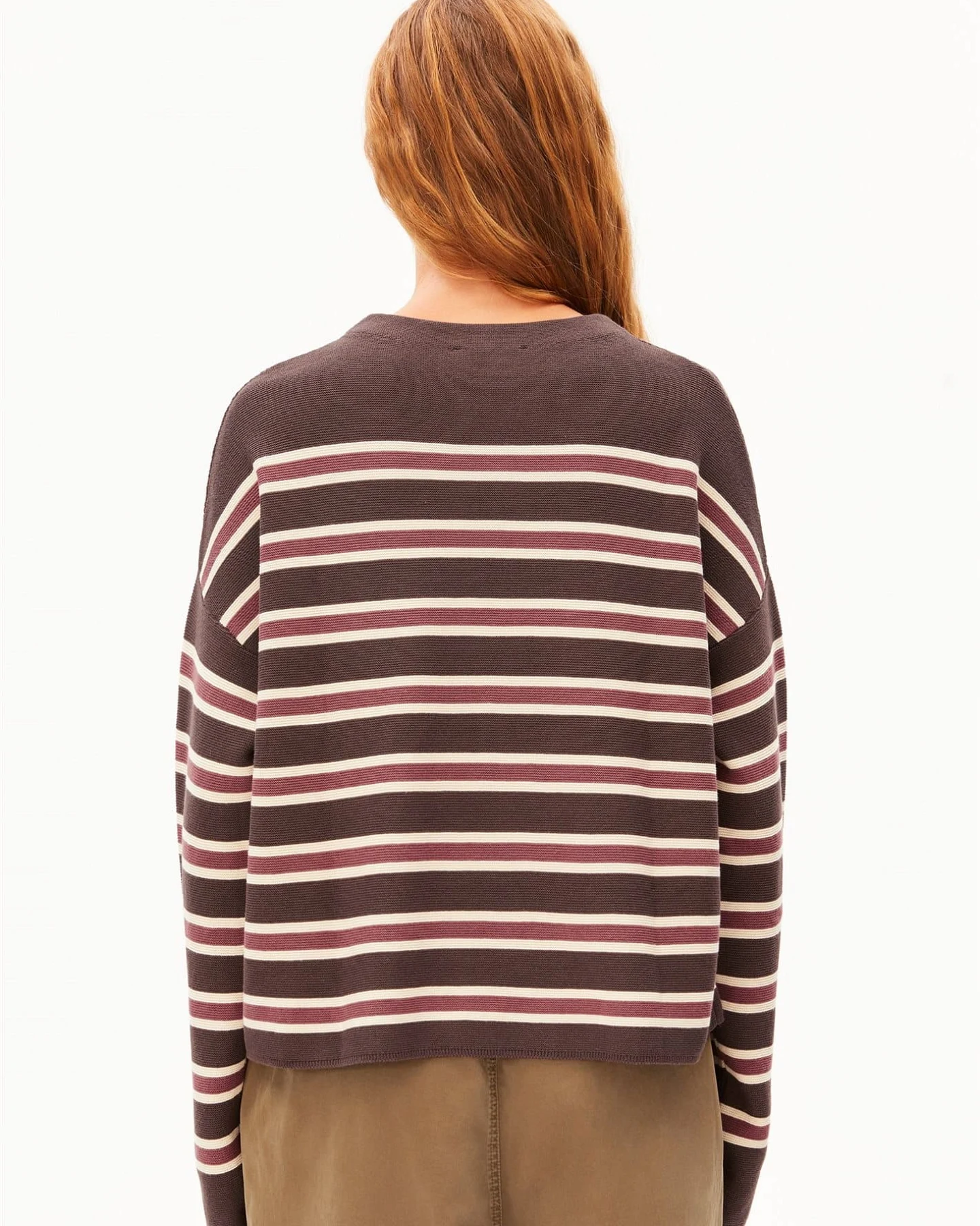 ARMEDANGELS Damen vegan Pullover Merinaa Links Braun – Ansicht 2
